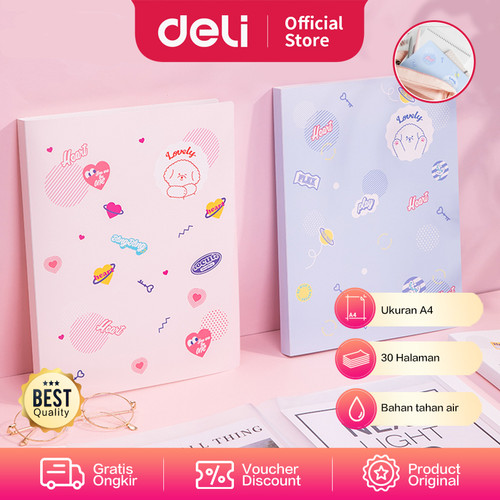 Deli Display Book / map file A4 30 Halaman PP shell 72493