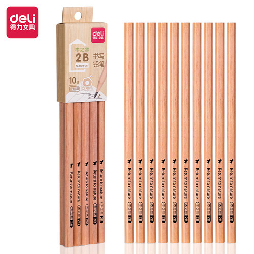 Deli Graphite Pencil Pensil Kayu Grafit 2B isi 12pcs/BOX S909