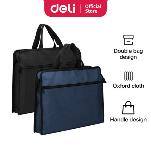 Deli Briefcase Tas Kantor Bahan Polyester Tersedia 2 Warna 63753