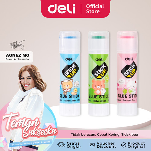 Deli Stik Lem / Glue Stick - 3C, 1pc, Motif Kartun E7165A