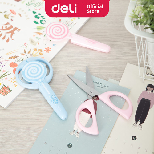 Deli E6069 Scissors w/sleeve / Gunting Kertas