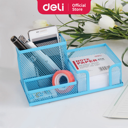 Deli E9154 Tempat Alat Tulis-Mesh Desk Organizer 3 Comp