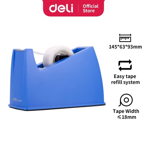 Deli E810 Tape Accessories/Tape Dispenser-Tape Dispenser Medium-biru