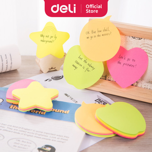 Deli EA03202 Memo tempel - Shape Sticky Notes 76×76mm 3''