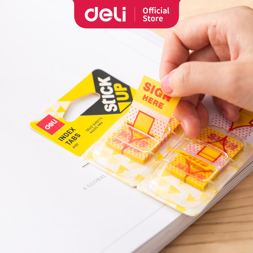 Deli EA10101 Memo Indeks - Signature Index Tabs 44×25mm 2×50sheets