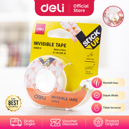 Deli EA30011 Celotape/isolasi - Invisible Office Tape 18mm