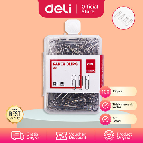 Deli E0025 Office Consumable/Paper Klip-Paper Clips 29mm