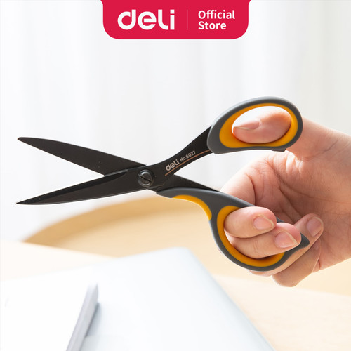 Deli E6027 Scissors/Gunting-Soft-touch Scissors 175mm