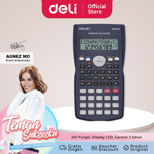 Deli ED82MS Scientific Calculator 240F 10 2 Digits