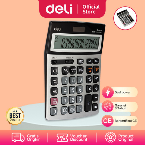 Deli E39265 Calculator/Kalkulator-112-check Calculator 16-digit Metal