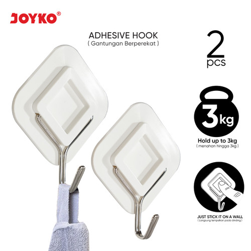 Gantungan Adhesive Hook Tempel Dinding Kait Perekat Joyko ADHK-3040