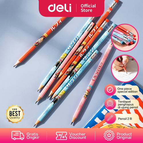 Deli Graphite Pencil / Pensil Kayu 2B Edisi One Piece 12Pcs/Box EC021