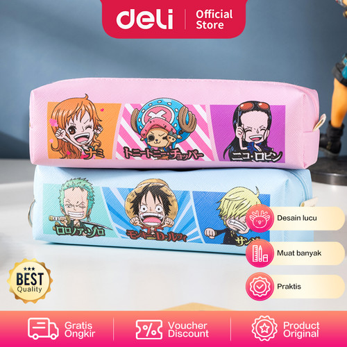 Deli School Pencil Case / Tempat Pensil Karakter One Piece Lucu EH912