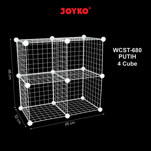 Rak Susun Penyimpanan Cube Wire Grid Storage Joyko WCST-680~681