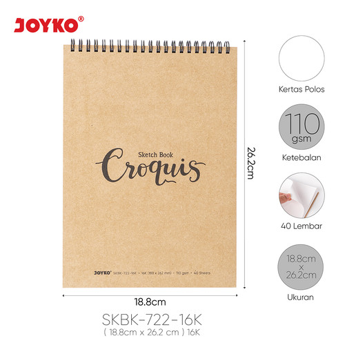 Buku Sketsa Gambar Sketch Book Joyko SKBK-722