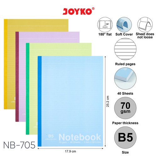 Buku Tulis Catatan Notebook Joyko Soft Cover