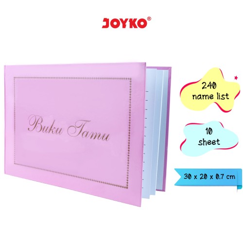 Guest Book Buku Tamu Daftar Undangan Pink Joyko GB-2030-5