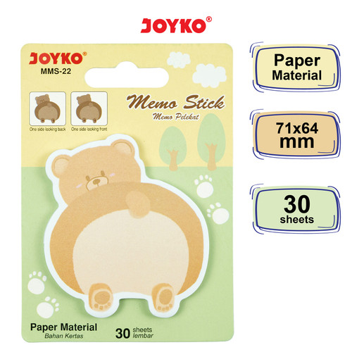 Joyko Memo Stick Animal Sticky Note Kertas Memo Tempel Motif Binatang