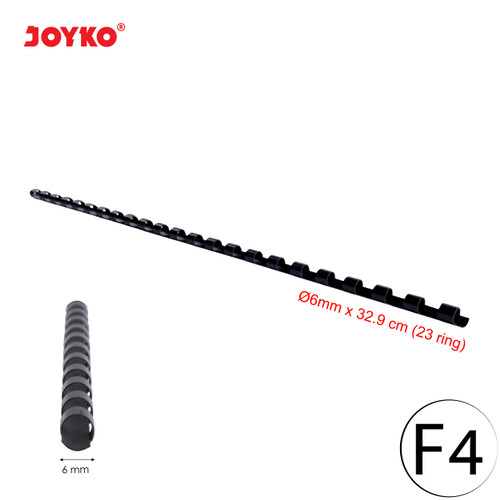 Joyko Binding Ring Plastic Comb Spiral Jilid Round F4 1 Box 100 Pcs