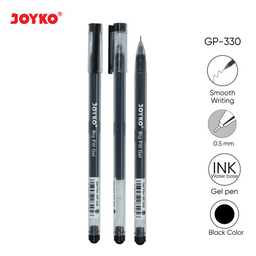 Gel Pen Pulpen Pena Joyko GP-330 Big Fill Gel 0.5 mm