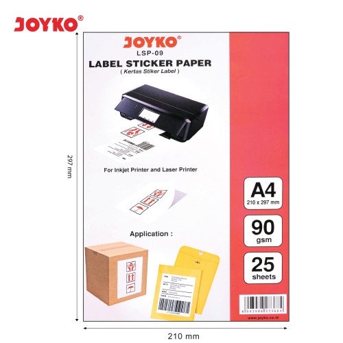 Label Sticker Paper Kertas Stiker Label Joyko LSP-09 25 Sheets Lembar