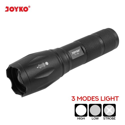 Rechargeable LED Flashlight Senter LED Isi Ulang Joyko FL-88