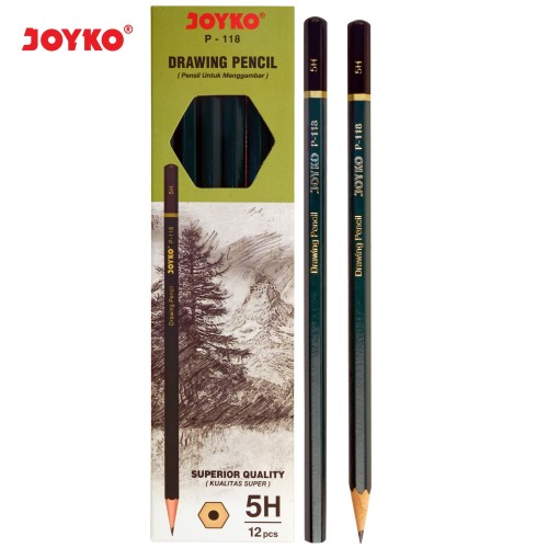 Drawing Pencil Pensil Menggambar Joyko P-118 5H 1 Box 12 Pcs