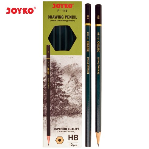 Drawing Pencil Pensil Menggambar Joyko P-118 HB 1 Box 12 Pcs