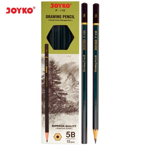 Drawing Pencil Pensil Menggambar Joyko P-118 5B 1 Box 12 Pcs