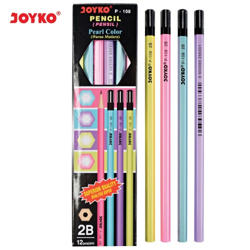 Pencil / Pensil Joyko P-108 / 2B / Pearl / 1 BOX 12 PCS