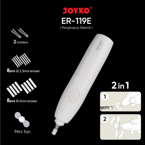 Penghapus Elektrik Electric Eraser Joyko ER-119E 2 in 1