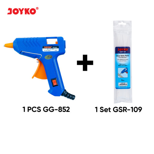 Glue Gun Joyko GG-852/10 Watt + Glue Stick Refill Joyko GSR-109/6 PCS