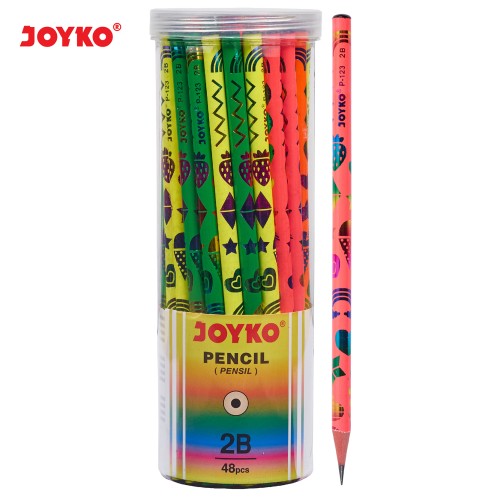 Pencil Pensil Joyko P-123 2B 1 Drum 48 Pcs