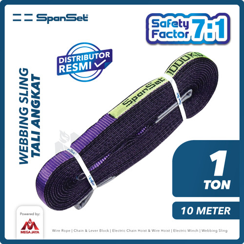 Webbing Sling Belt / Tali Angkat 1 Ton x 10 Meter SPANSET