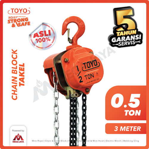 Chain Block / Takel 0.5 Ton x 3 Meter TOYO