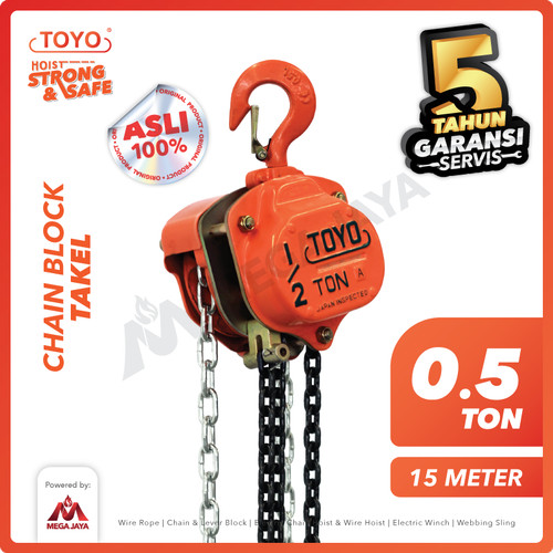 Chain Block / Takel 0.5 Ton x 15 Meter TOYO