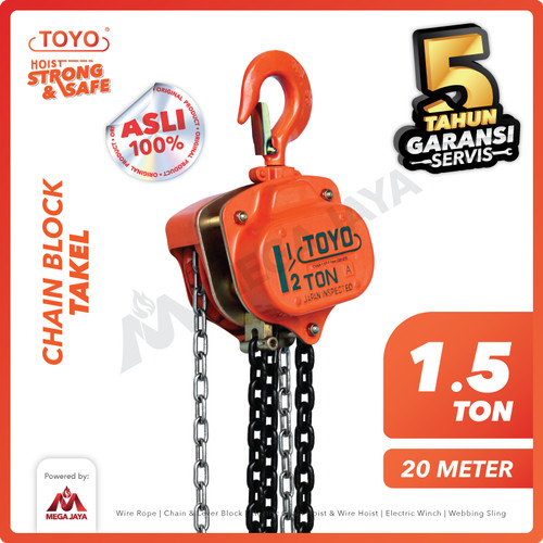 Chain Block / Takel 1.5 Ton x 20 Meter TOYO