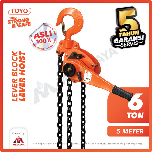 Lever Block / Lever Hoist 6 Ton x 5 Meter TOYO