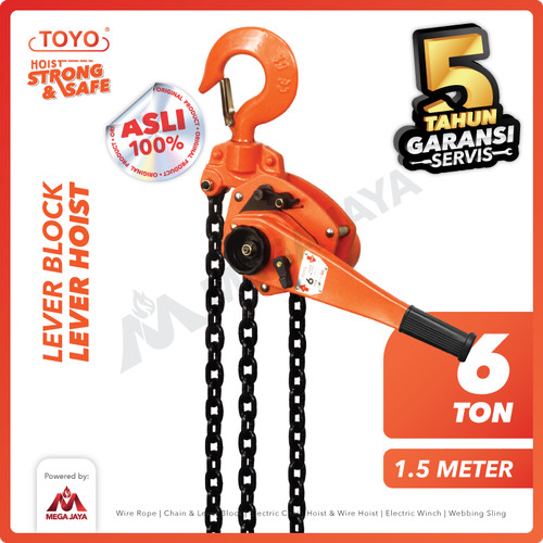 Lever Block / Lever Hoist 6 Ton x 1.5 Meter TOYO