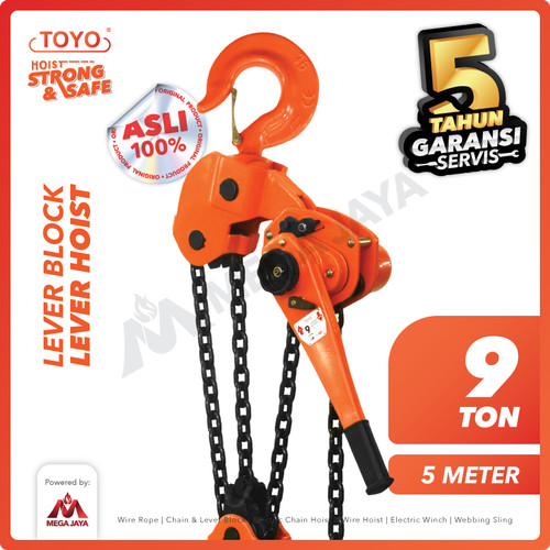 Lever Block / Lever Hoist 9 Ton x 5 Meter TOYO