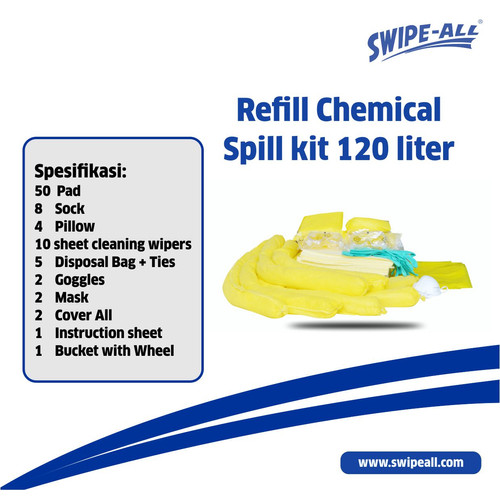 Refill Chemical Spill kit 120 Liter Swipe all