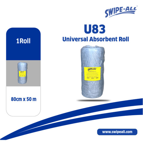 SWIPE-ALL Universal Absorbent Roll / Sorbent Roll 50 Meter U83