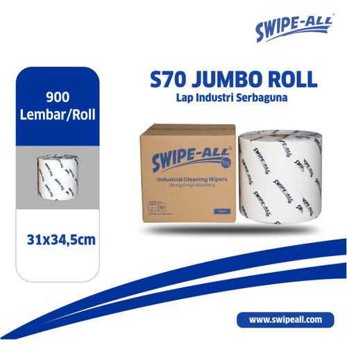 SWIPE-ALL S70 Roll (Solusi Penurunan Pemakaian Kain Majun)