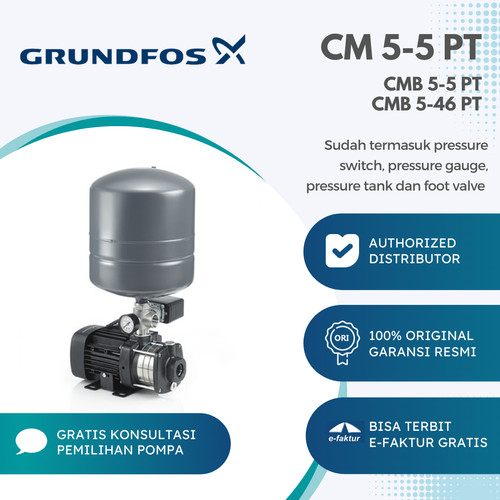 Pompa Booster Grundfos CMB 5-46 PT / Dulu CM 5-5 PT