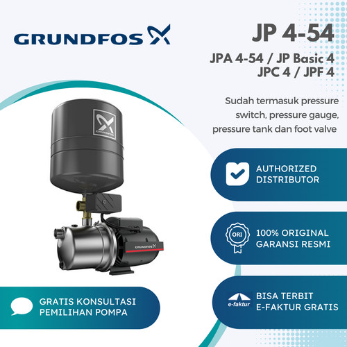 Semi Jet Pump Stainless Grundfos JP 4-54 PT-V