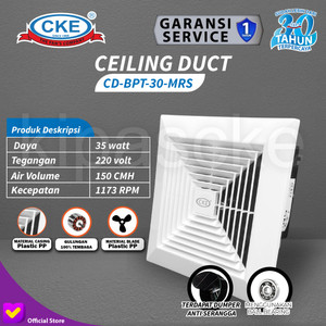 Exhaust Fan Plafon 12 Inch Kipas Angin Dak / Hexos Plafon Ceiling 12"