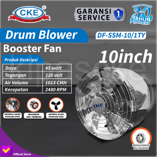 10" Inch Mini Inline Duct Fan Metal Stainless Air Booster Exhaust Fan