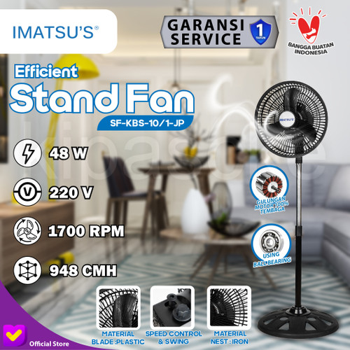 Kipas Angin Berdiri / Kipas Angin Tumpu / Stand Fan 10" Inch