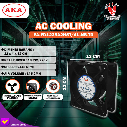 Cooling Fan Panel Kotak 12CM Sleeve Bearing Kipas Angin Partisi 220VAC