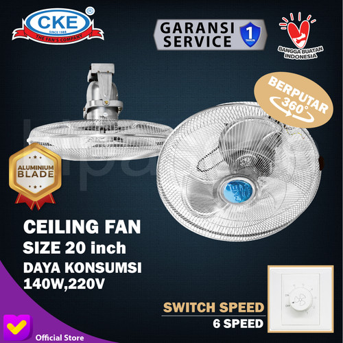 Kipas Angin Plafon Orbit / Autofan 20 Inch CKE Ceiling Orbit Fan 20"